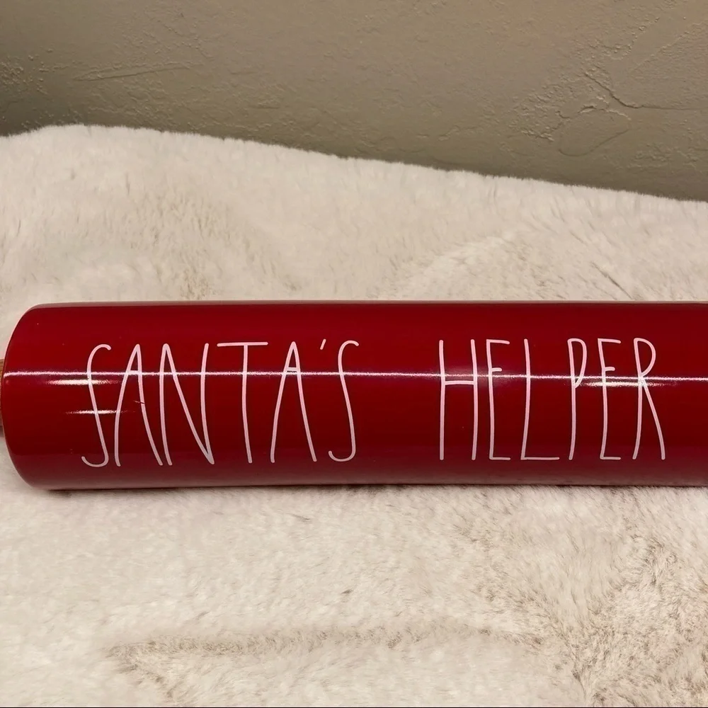 Rae Dunn Santa’s Helper Red‎ Rolling Pin